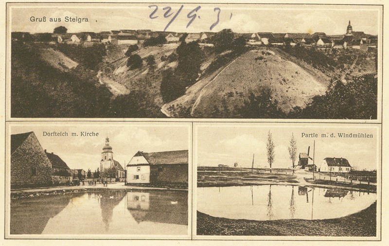 alte Postkarte von Steigra