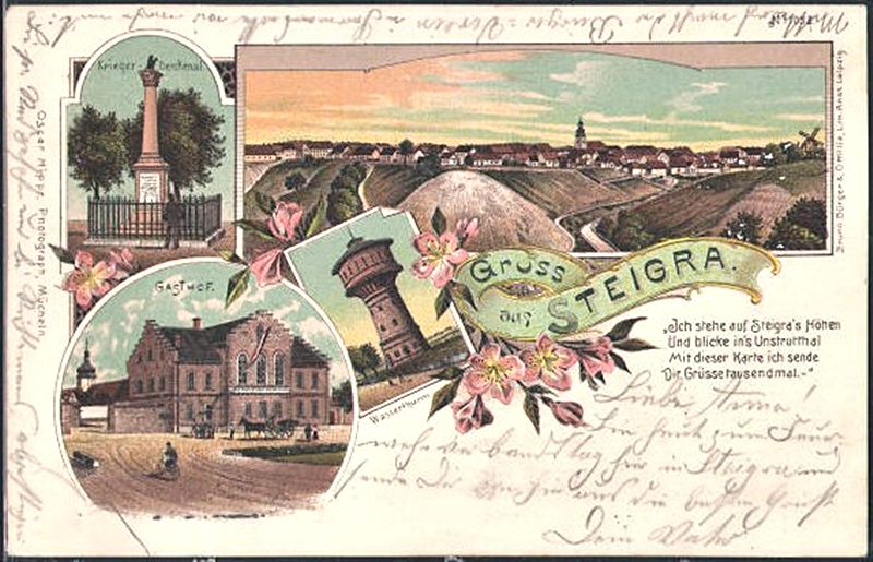 alte Postkarte aus Steigra