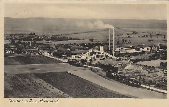 alte Postkarte von Carsdorf und Wetzendorf