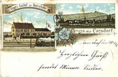 alte Postkarte von Carsdorf
